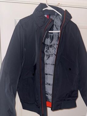 Tommy Hilfiger Navy Bomber Jacket with Red Trim